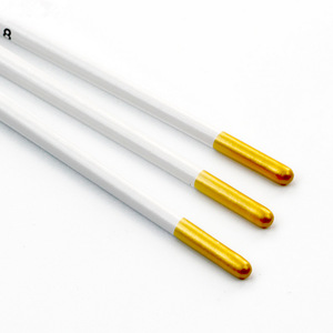 Lot de 3 pinceaux à ongles en acrylique, plats, pour la peinture au gel, avec manche doré, pour l'application de gel UV coloré - Product Image 3