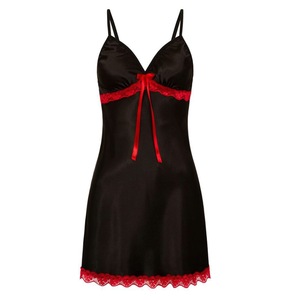 Col en V profond femmes <span class=keywords><strong>soie</strong></span> Satin <span class=keywords><strong>nuisette</strong></span> Lingerie Sexy Pas Cher vêtements de nuit dames <span class=keywords><strong>soie</strong></span> vêtements de nuit robe de nuit - Product Image 2
