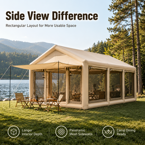 Custom Rectangular Inflatable Screen House Air Beam Gazebo <b>Tent</b> With Front Porch Awning for Outdoor Dining Events KRT-L320 1. Re - Product Image 4