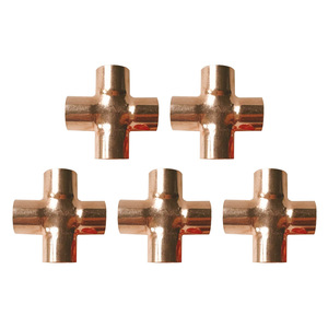 Válvula de cuatro vías de cobre de 6 mm con conector abocinado de diámetro igual para accesorios de aire acondicionado, duradera - Product Image 1