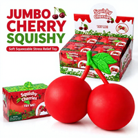 Nouveau produit le plus vendu : Jouet anti-stress créatif en caoutchouc en forme de cerises, style influenceur transfrontalier, à rebond lent, jouet fruit.