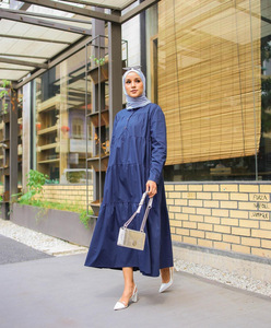 M236 # Robe musulmane Moyen-Orient Loose Big Hem Solid Color Long Sleeve Vêtements pour femmes - Product Image 6