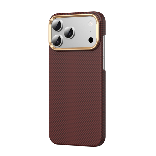 For Magnetic Wireless Charge Phone Case for 17 Pro Carbon Fiber Shockproof Protective Hard Back Cover Desert Series
