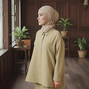 Vêtements Kurung modernes en gros, broderie modeste, fibre de polyester sans repassage, respirant, Raya 2025, stock disponible, vente en gros, mode malaisienne - Product Image 2