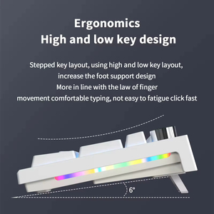 LANGTU LT104 Wireless BT White Mechanical Gaming <b>Keyboard</b> for Gamer Office <b>Keyboard</b> - Product Image 3