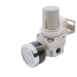Válvula Reguladora de Presión Neumática AR2000 02 01 AR3000 03 04 con Manómetro, Puerto de 1/4 Pulgada para Gas - Product Image 1