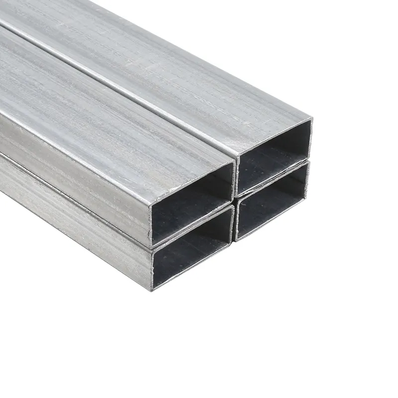 Tamaños de sección de caja de tubo cuadrado perforado de tubo rectangular de acero galvanizado