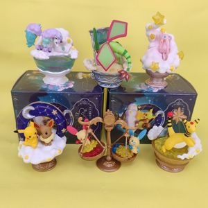 Re-Ment Pokemones Starrium Series Twinkling <span class=keywords><strong>Star</strong></span> Wish Box Full Set Pika Chu Eevee Mew PVC Figure Toys for Kids Desk Decoration - Product Image 2
