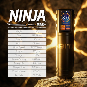 Macchinetta per Tatuaggi Wireless Professionale Ambition Ninja Max+ con Motore Senza Nucleo da 2000mAh e Corsa da 3,5mm per Artisti del Body Art - Product Image 6