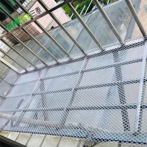 Kunststoff-Hühner draht geflecht Sechseckiges Kunststoff-Geflügel netz, extrudierter Kunststoff-Garten balkon Anti-Falling-Schutz netz