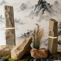 Pilier lumineux en pierre artificielle pour aménagement paysager, bande lumineuse décorative pour vitrine intérieure et accessoire scénique