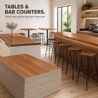 Panneau MDF haute densité de 25 mm d'épaisseur, panneau de fibres à haute résistance pour plateau de table et comptoir de bar