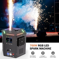 Nouvelle Machine à Étincelles Froides RGB 700W avec Télécommande DMX, Équipement de Scène à Effet Spécial Pyrotechnique pour DJ, Mariage, Événement et Fête