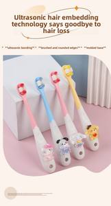 Cepillo de dientes con dibujos animados para niños, cerdas suaves de plástico para bebés de 3 a 12 años, cuidado de protección dental con cabezal pequeño ultrafino - Product Image 6