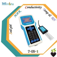 Testeur de sol 7 en 1 Capteur de température et d'humidité Transmetteur Agriculture en serre RS485 Conductivité d'humidité EC NPK Détecteur de pH