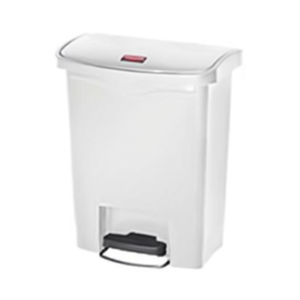 Cestino per Rifiuti con Pedale Frontale 30 L in Plastica Bianca - Product Image 2