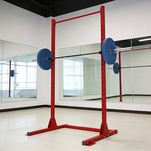 Support de Squat Robuste Noir en Acier 60x60mm avec Barres de Sécurité pour Salle de <span class=keywords><strong>Sport</strong></span> à Domicile - Product Image 1