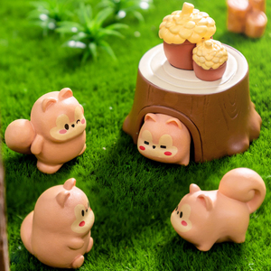 ตุ๊กตากระรอกอ้วนจิ๋วทำจากเรซิ่นสำหรับตกแต่งภูมิทัศน์ ของตกแต่งรูปสัตว์ขนาดเล็ก ของประดับ DIY - Product Image 2
