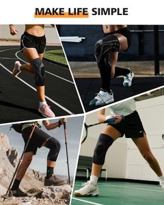 <span class=keywords><strong>Rodillera</strong></span> <span class=keywords><strong>de</strong></span> compresión deportiva <span class=keywords><strong>de</strong></span> moda 2025 para hombres y mujeres, negra, para gimnasio, senderismo, baloncesto, correr, entrenamiento, protección - Product Image 6