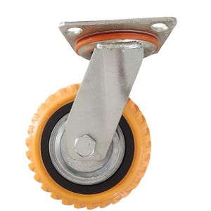 4 5 6 8 Zoll Hochleistungs-Pu-Universal rad häufig in die Rollen Last regale Flache Wagenräder Rollen - Product Image 3