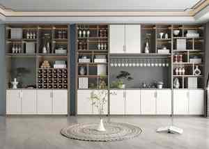 Aparador de Salón de Diseño de Alta Calidad y Sin Costos con Almacenamiento y Vinoteca, Acabado sin Pintura, Venta Directa de Fábrica - Product Image 5