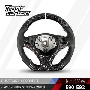 Volante Deportivo Personalizado de Fibra de Carbono Forjado Blanco para <span class=keywords><strong>BMW</strong></span> Serie 3 <span class=keywords><strong>E90</strong></span> E92 330i <span class=keywords><strong>330d</strong></span> Coupé 335i Coupé 318i 2003-2012, Interior de Auto - Product Image 2