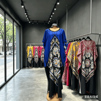 Robes Dashiki Africaines en Gros, Plusieurs Types, Imprimé Ankara, Kaftan Fluide, Coupe Ample Traditionnelle, Manches Longues, Boubou