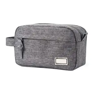 Grey High Capacity Pencil Pen Case Durable Pencil Bag Pouch Box Portable Organizer With Easy Grip Handle Loop