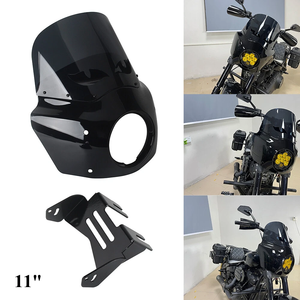 Carenado de parabrisas con forma de ojo para soportes de luz Baja LP6 para Harley FXFBS <span class=keywords><strong>2018</strong></span> - Product Image 6
