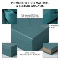 Boîte cadeau pliante de luxe avec ruban, boîtes d'emballage en carton magnétique vertes pour anniversaire, mariage, fête, rangement de cadeaux