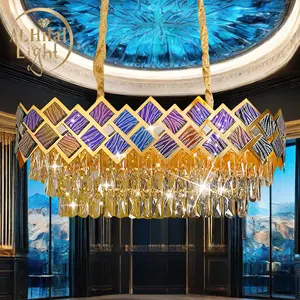 Büyük ev dekor tasarım yatak odası ev mutfak oturma asılı kristal lüks Cristal avize lamba avize işıkları