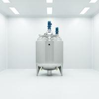 Mélangeur cosmétique en acier inoxydable 300L, homogénéisateur à cisaillement élevé, cuve de mélange verticale chauffée, machine d'émulsification pour crème