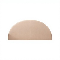 Tête de lit rembourrée semi-circulaire moderne et simple, taille King, à fixer au mur, en tissu, pour lit double, idéale pour appartement