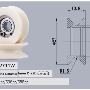 Ruedas guía de cerámica Sen Guang 27*10.8mm para trefilado, personalizables OEM, certificadas ISO9001:2008, resistentes al desgaste, de larga duración - Product Image 5