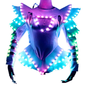 Voll farbige LED-beleuchtete Bar-Jumpsuit-Brille für Damen für DJ Singer Performance Nightclub-Abschluss feiern zum Valentinstag - Product Image 2