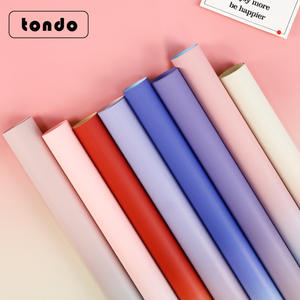 Tondo 58x50cm fleur papier d'emballage cadeau double face glorieux jeunesse graduée couleur papier d'emballage Bouquet matériaux d'emballage - Product Image 4