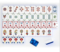 Mahjong américain de luxe moderne, 160 tuiles, pour 4 joueurs, bleu ciel, en acrylique, écologique, durable, résistant à l'eau, portable