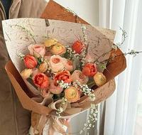 Papier d'Emballage de Fleurs en Plastique Coréen Imperméable pour Bouquets – Vente en Gros