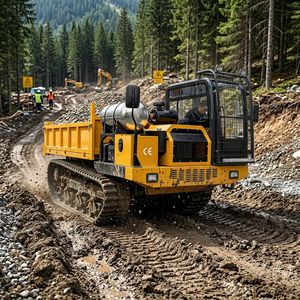 RUIBOTE <span class=keywords><strong>Transporteur</strong></span> sur chenilles 15 tonnes, Camion benne <span class=keywords><strong>à</strong></span> chenilles robuste, Moteur <span class=keywords><strong>Yanmar</strong></span>, Haute efficacité - Product Image 5