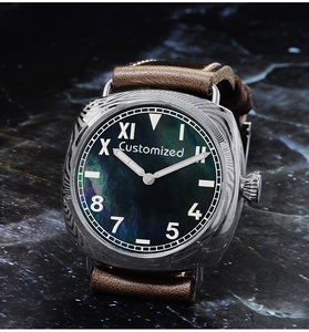 Montre de <span class=keywords><strong>plongée</strong></span> automatique rare en acier Damas, super lumineuse, verre saphir, sport, marine, résistante à l'eau 200 m, montre-bracelet - Product Image 2