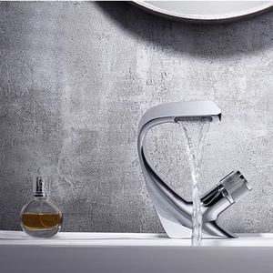 Robinet de lavabo moderne noir monotrou sans contact en acier inoxydable chromé avec noyau en céramique pour eau chaude/froide YP-K33 le M - Product Image 2