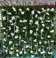Décoration de fond de mariage nouveauté panneau floral en soie 5D/8D personnalisé mur de fleurs de roses artificielles pour scène de fête de mariage