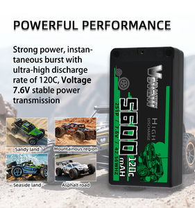 VSVAW 2S 7.6V HV Lipo pil 5600mAh 120C sert çanta RC araba tekne için Plug fiş ile kamyon tankı araç Truggy Buggy Xpand ralli - Product Image 3