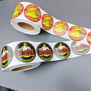 Özel tasarım su geçirmez marka Logo ürün kağıt etiket gıda konteyner sızdırmazlık tam renkli baskı kendinden yapışkanlı etiket rulo - Product Image 4