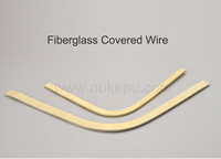 Double fil de cuivre plat enduit de fibre de verre