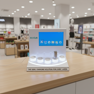 Espositore da Tavolo in Acrilico Ecologico e Riciclabile Personalizzato con Lettore Video LCD e Illuminazione LED per Negozi al Dettaglio Digitali e Tabaccherie - Product Image 1