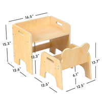 Table et chaise de sevrage en bois Montessori moderne pour enfants pour le salon des tout-petits