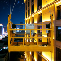 Plateforme d'accès suspendue électrique haute sécurité, capacité de charge 630 kg, gondole de construction, nettoyage de vitres, peinture de façade