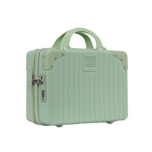 Mini Maleta Retro de 14 Pulgadas, Estuche Cosmético Portátil con Candado de Combinación, Color Sólido, Resistente al Agua, Bolsa de Viaje Ligera - Product Image 4