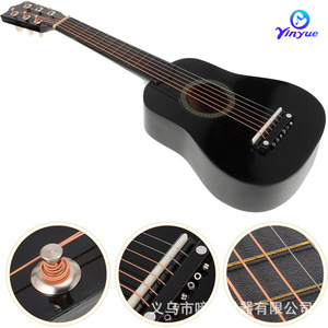 Yinyue Children's Wooden Guitar 21 Inch Acoustic Toy Musical Instrument For Kids Beginners With Pick And <b>Strings</b> - Product Image 5